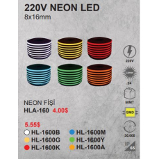 220V NEON LED BEYAZ