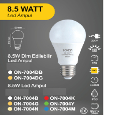 8.5 WATT LED AMPÜL - KIRMIZI IŞIK